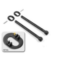 Xray front body mount set +1mm height X301323