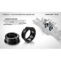 Xray t4 alu adjustment ball-bearing hub - black X302063-k