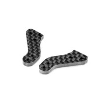 Xray alu steering blocks with graphite extension plates - set X302206