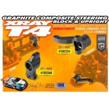 Xray composite steering block - graphite X302254