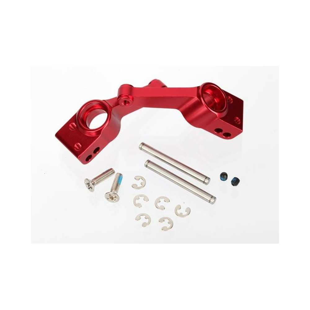 Soportes de maza trasera Traxxas de aluminio - Slash 4x4 - Rojo TRX1952A