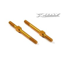 Xray alu adj. turnbuckle m3 l/r 39 mm - orange - swiss 7075 t6 (2 X302612-o
