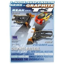 Xray rear suspension arm - graphite - 1-hole X303167