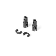 Xray steel solid axle driveshaft adapter - hudy spring steel (2) X305134