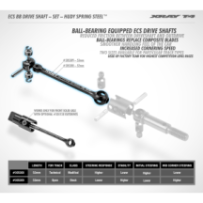 Xray ecs bb drive shaft 52mm - set - hudy spring steel X305308
