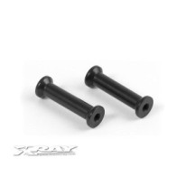 Xray t2'009 alu low top deck mount - black (2) X306513-k