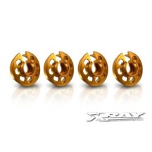 alu Xray shock spring retaining collar - orange (4) X308031-o