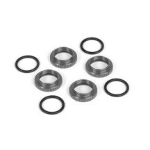 Xray shock adj. nut alu + o-ring - black (4) X308040-k