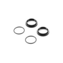 Xray ulp alu shock adjustable nut - v2 - black (2) X308046-k