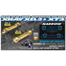 Xray brass rear lower susp. holder - narrow - front X323312
