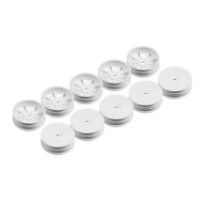Xray 2wd front slim wheel aerodisk with narrow offset - white (10) X329904-m