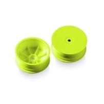 Xray 2wd front wheel aerodisk with 12mm hex - yellow - hard (2) X329910-y