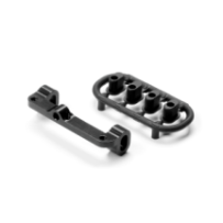 Xray alu upper arm holder - right - black - swiss 7075 t6 - set X332732