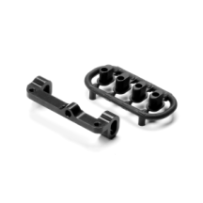 Xray alu upper arm holder - left - black - swiss 7075 t6 - set X332742
