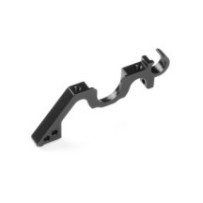Xray alu lower bulkhead rear - left - black - swiss 7075 t6 X333029