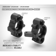 Xray extra eccentric steering block for aero disc - left - graphite X342225-g