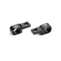 Xray alu lower front suspension holder +2mm (1) - black - 7075 t6 X342714