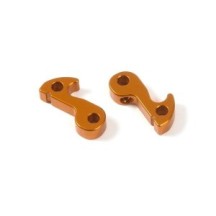Xray alu front wheel lock - swiss 7075 t6 - orange (2) X345260-o