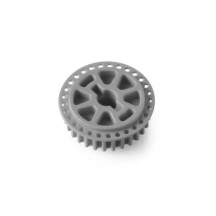Xray low friction composite side belt pulley 29t - front - graphite X345889-g