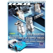 Xray alu radio plate mounts (l+r) - swiss 7075 t6 X346231