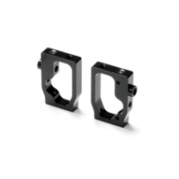 Xray alu radio plate mount - black - swiss 7075 t6 (2) X346233