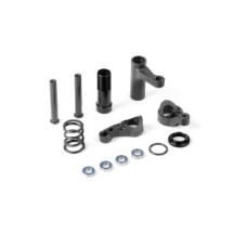 Xray servo saver with chassis lock & hard spring - graphite - set X352506
