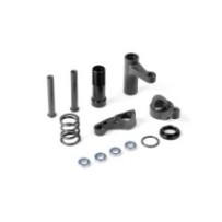 Xray servo saver with chassis lock & hard spring - graphite - set X352506