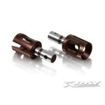 Xray xb808 f/r diff outdrive adapter - lightw. - hudy spring ste) X355063