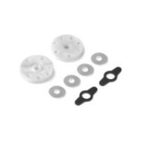 Xray 2-way flow delrin shock piston 5-h. (1.5mm) & 2-h. (1.0mm) (2) X358027