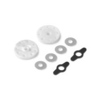 Xray 2-way flow delrin shock piston 6-h. (1.3mm) & 2-h. (1.1mm) (2) X358028