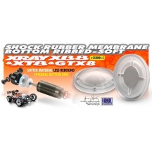 Xray xb8 shock rubber membrane bottom ribbed - soft (4) X358084-s