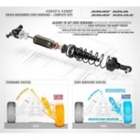 Xray xb8 rear shock absorbers zero rebound complete set (2) X358207