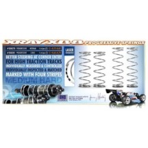 Xray long progressive springs - medium-hard - 4 stripes (2) X358281