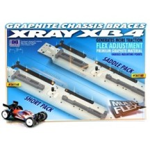 Xray graphite chassis brace upper saddle pack (2) X361169