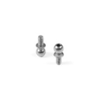 Xray hard steel ball end 5.4mm with thread 6mm - nickel coated (2) X362656