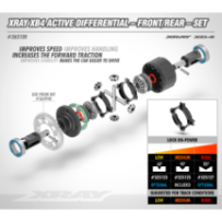 Xray xb4 active differential - front/rear - set X365100