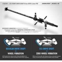 Xray ecs front drive shaft 81mm with 2.5mm pin - hudy spring steel - set X365201