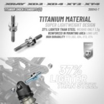 Xray titanium screw shock pivot ball with hex (2) X368045-t