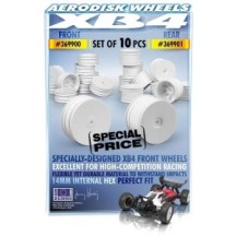 Xray front wheels aerodisk - white (10) X369900