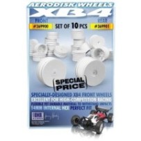 Xray front wheels aerodisk - white (10) X369900