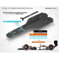 Xray X1'19 graphite chassis & top deck 2.5mm - adj. wheelbase X371020