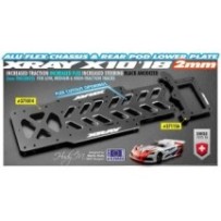 Xray X10'18 alu 2.0mm rear pod lower plate X371156