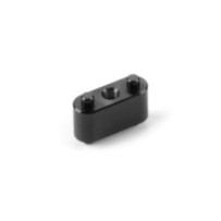 Xray alu holder with 2 pins for side link carbon plate - black X371186