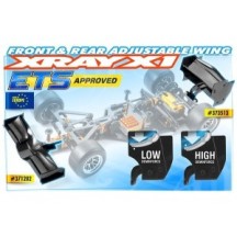Xray X1 composite adjustable front aero wing - ets approved X371202