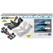Xray X1 composite adjustable front wing - white - ets approved X371203