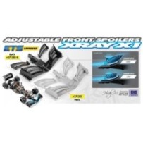 Xray X1 composite adjustable front wing - white - ets approved X371203