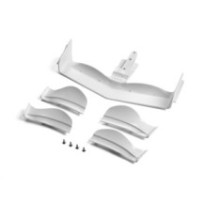 Xray X1 composite adjustable front wing - white - flat design X371204