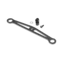 Xray X12 carbon lower suspension arm plate +1mm for 1-piece chassis X372141