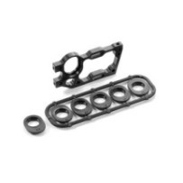 Xray X1 alu rear bulkhead - motor ((right) + ride height adjuste X373012