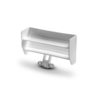 Xray X1 composite rear wing - lightweight & wide - white X373514